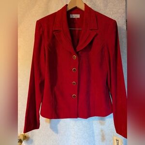 Lord & Taylor New with Tags Red Blazer Sz. 8 Stretch